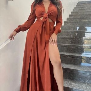 Entice Me Satin Maxi. Fashion Nova. Size M